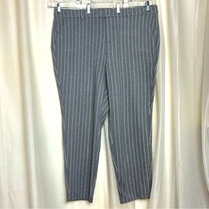 Torrid Slim Taper Luxe Ponte High Rise Pin Striped Pant